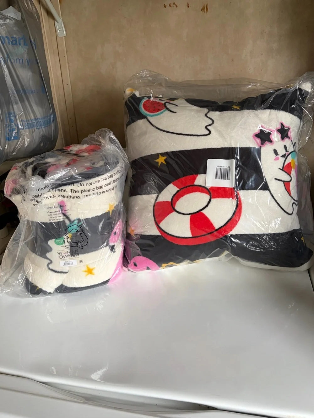 Summerween Pillow & Blanket Matching Set - Nautical Ghost
